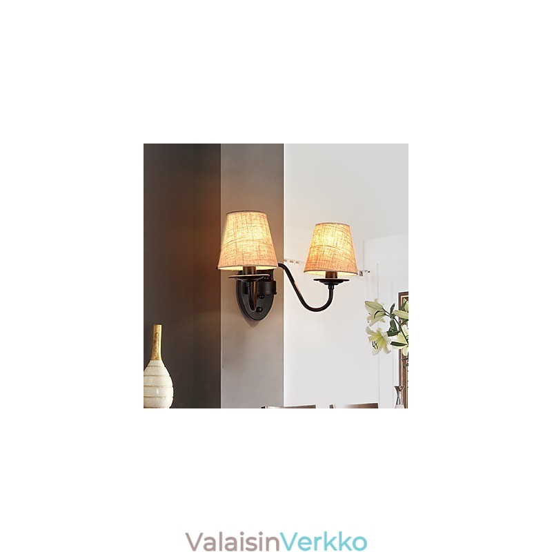 Rustic Lodge Simple Vintage Painting Feature Ambient Light -seinävalaisimet