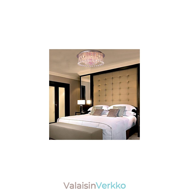 Ylellinen kristallikruunu 12 valolla Louis Design