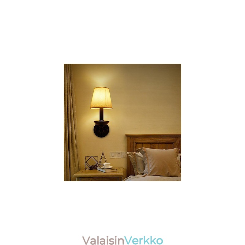 Vintage-muissa on alasvalaisimet seinävalaisimet