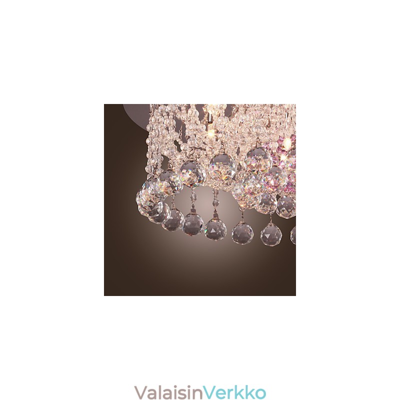 Ylellinen kristallikruunu 12 valolla Louis Design