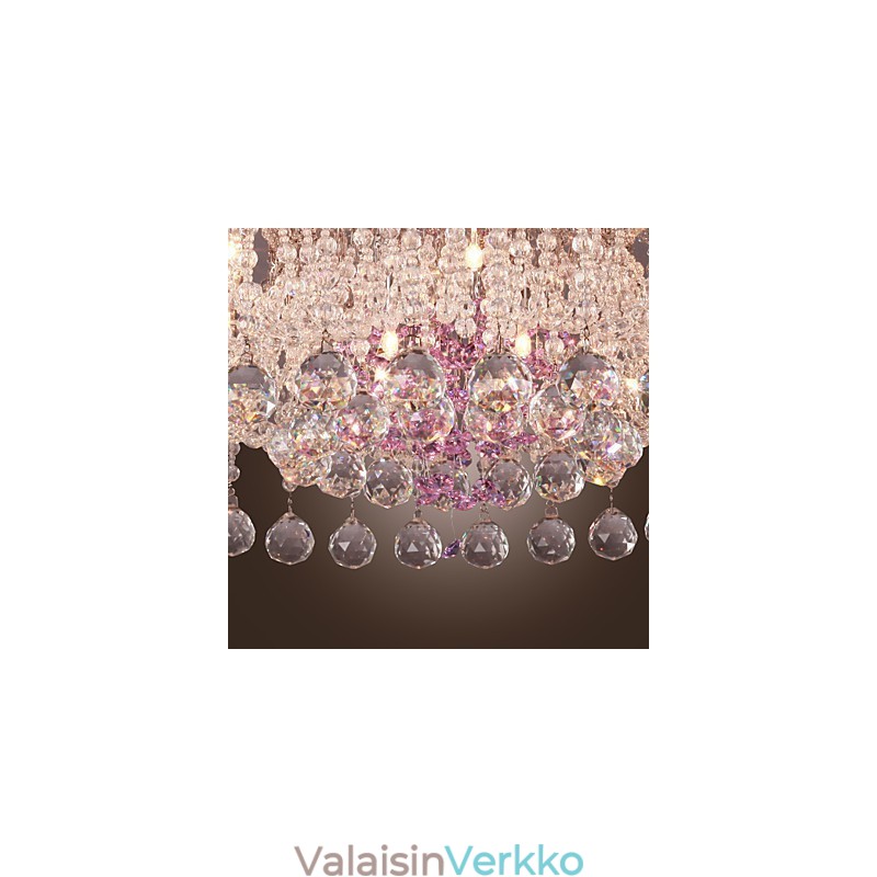 Ylellinen kristallikruunu 12 valolla Louis Design