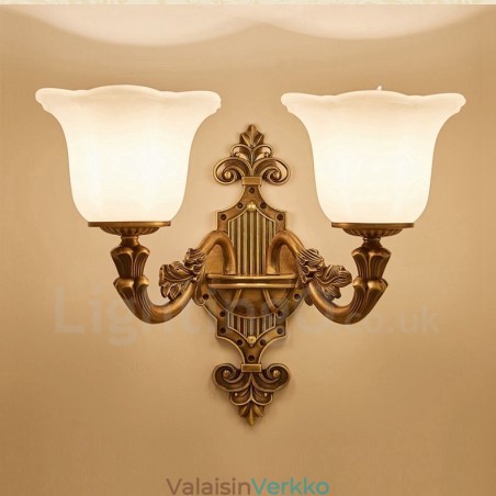 2 Kevyt Perinteinen Classic Olohuone Ruokailuhuone Makuuhuone Metallinen Ylellinen sisäseinälamppu 2 Kevyt Perinteinen Classic Olohuone Ruokailuhuone Makuuhuone Metallinen Ylellinen sisäseinälamppu
