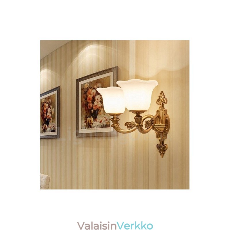 2 Kevyt Perinteinen Classic Olohuone Ruokailuhuone Makuuhuone Metallinen Ylellinen sisäseinälamppu