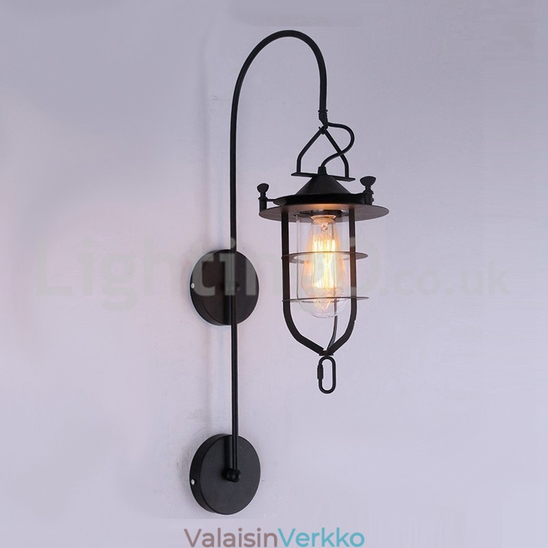 Retro Dock Seinävalaisin Musta Wharf Seinävalot Dock Sconce Ravintola Olohuone Kahvila Baari Vaatekauppa