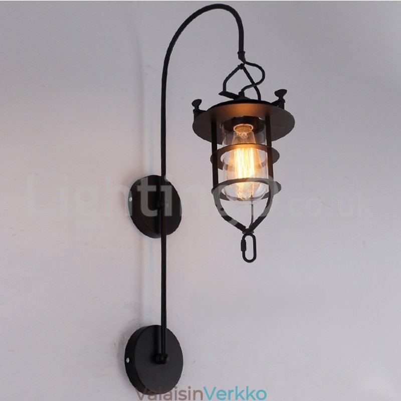 Retro Dock Seinävalaisin Musta Wharf Seinävalot Dock Sconce Ravintola Olohuone Kahvila Baari Vaatekauppa
