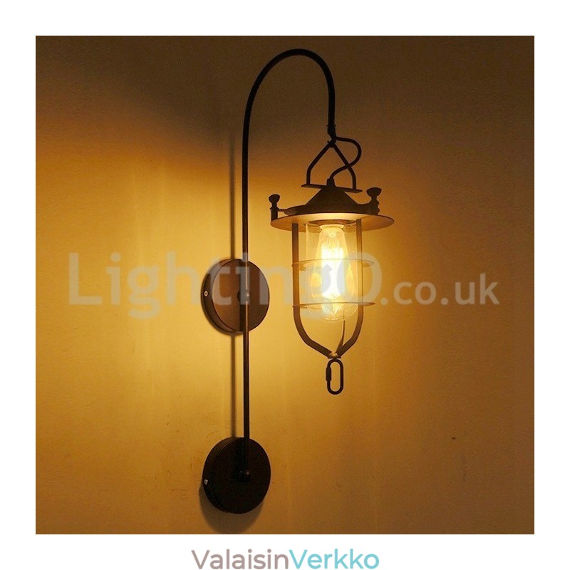 Retro Dock Seinävalaisin Musta Wharf Seinävalot Dock Sconce Ravintola Olohuone Kahvila Baari Vaatekauppa