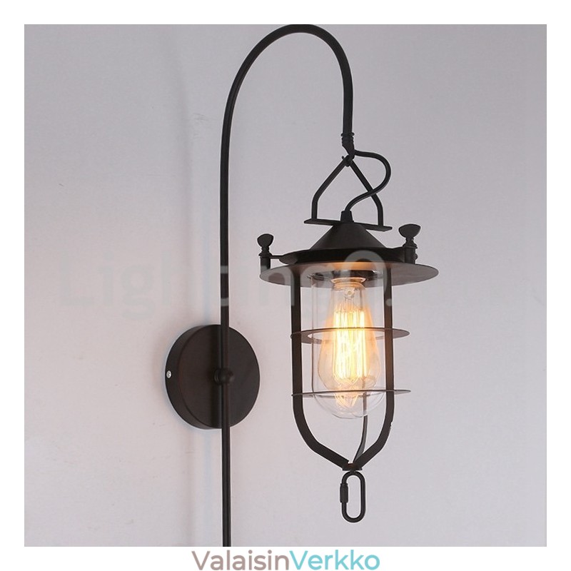 Retro Dock Seinävalaisin Musta Wharf Seinävalot Dock Sconce Ravintola Olohuone Kahvila Baari Vaatekauppa