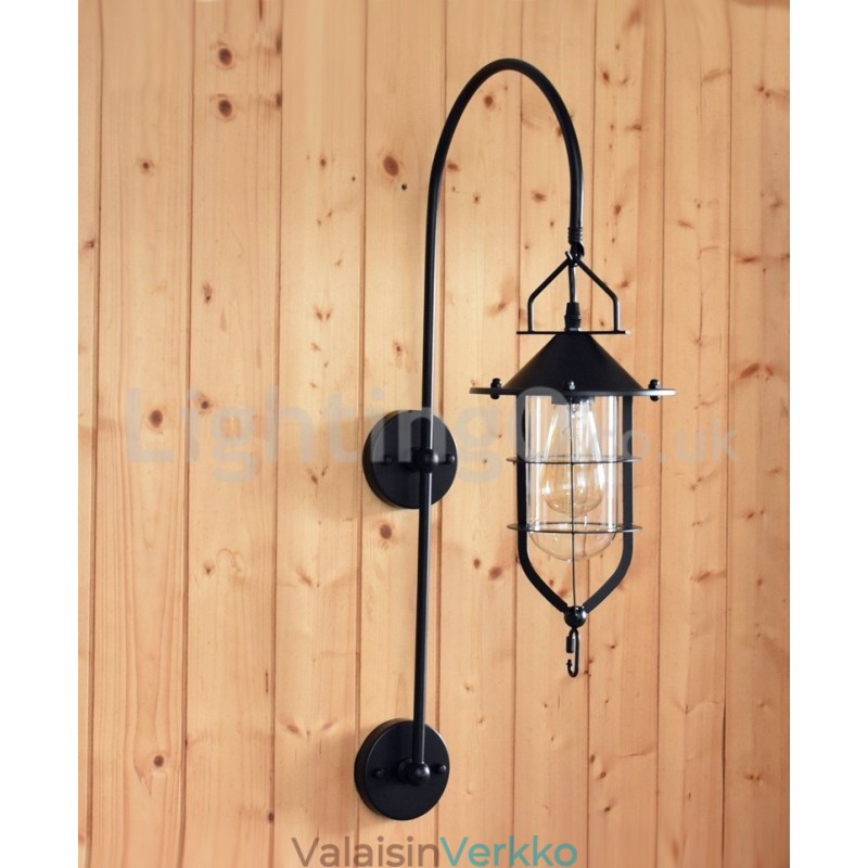 Retro Dock Seinävalaisin Musta Wharf Seinävalot Dock Sconce Ravintola Olohuone Kahvila Baari Vaatekauppa