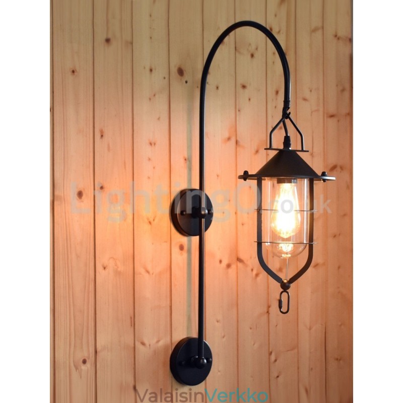 Retro Dock Seinävalaisin Musta Wharf Seinävalot Dock Sconce Ravintola Olohuone Kahvila Baari Vaatekauppa