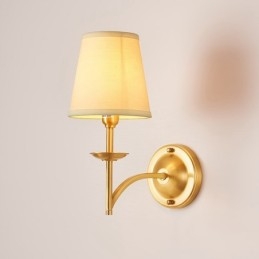 Puhdasta messinkiä ylellinen rustiikki retro vintage 1 valokynttilä seinävalaisin kangasvarjolla Erikois hotellimakuuhuoneen esittelytilaan Olohuone ruokailuhuone