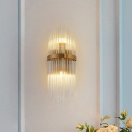 Moderni ja ylellinen K9-kristalli-seinävalaisin kristallivarjostimella