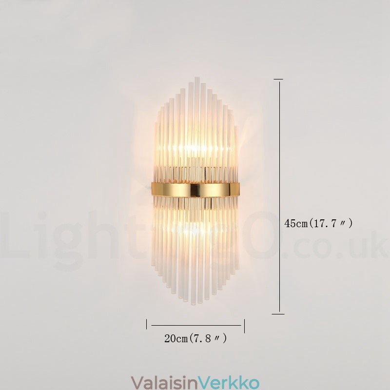 Moderni ja ylellinen K9-kristalli-seinävalaisin kristallivarjostimella