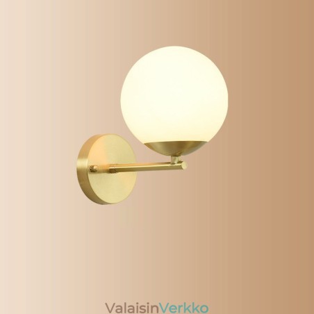 Moderni Molecules-papuvalaisin lasikuulavarjostimella Moderni Molecules-papuvalaisin lasikuulavarjostimella