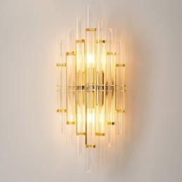 Hotelli Light Luxury Crystal Wall Lamp Post moderni Persoonallisuus Olohuone Käytävä Sisäänkäynti Tausta Seinälamppu Makuuhuoneen Vuoteen vierellä koristelamput