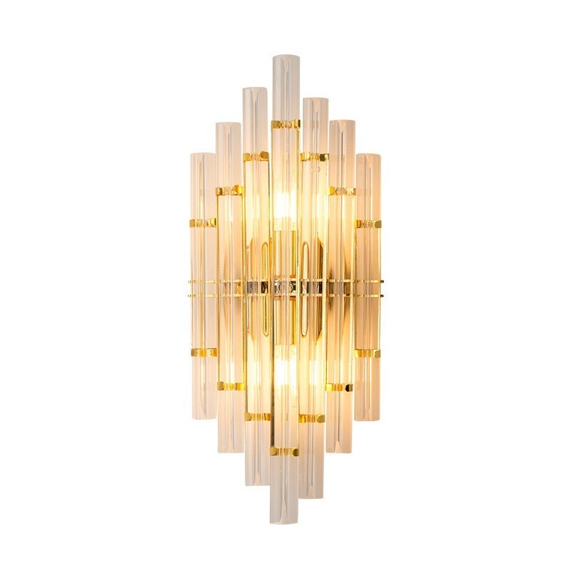 Hotelli Light Luxury Crystal Wall Lamp Post moderni Persoonallisuus Olohuone Käytävä Sisäänkäynti Tausta Seinälamppu Makuuhuoneen Vuoteen vierellä koristelamput