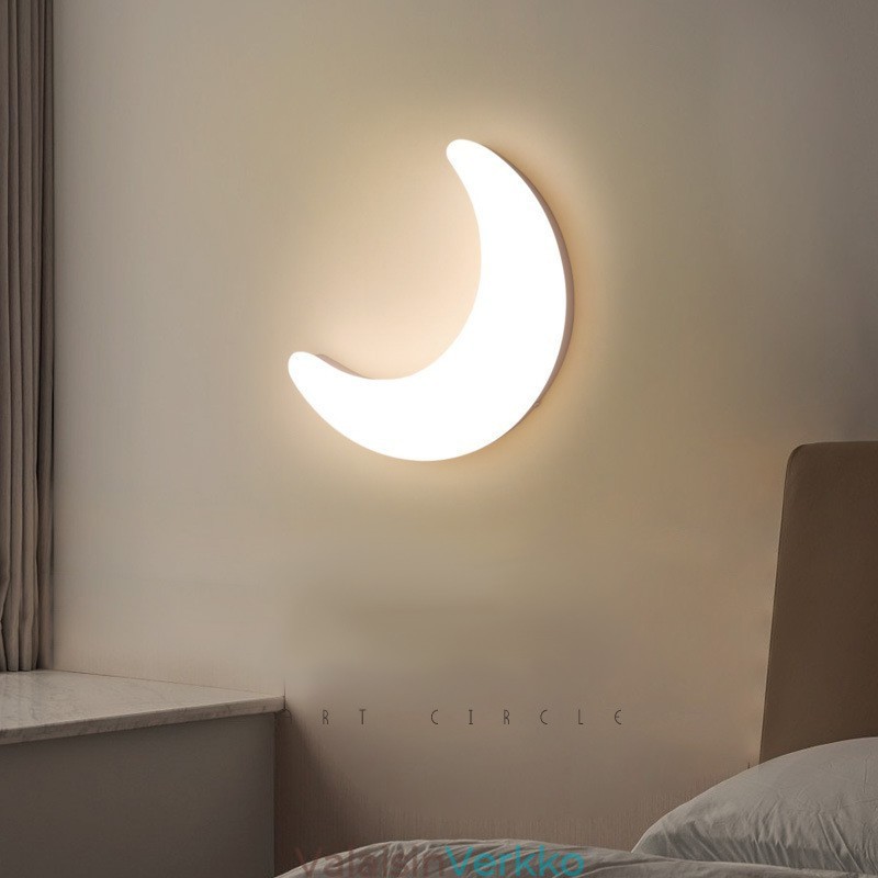 20W Nordic Indoor Moon Shape lastenhuoneen seinävalaisimet kattovalaisimet