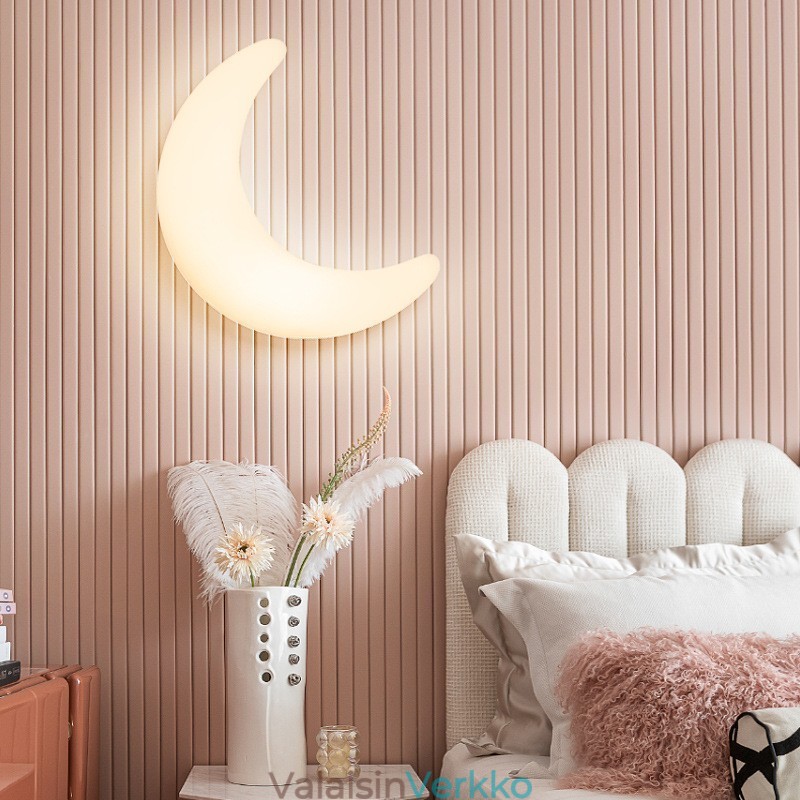 20W Nordic Indoor Moon Shape lastenhuoneen seinävalaisimet kattovalaisimet