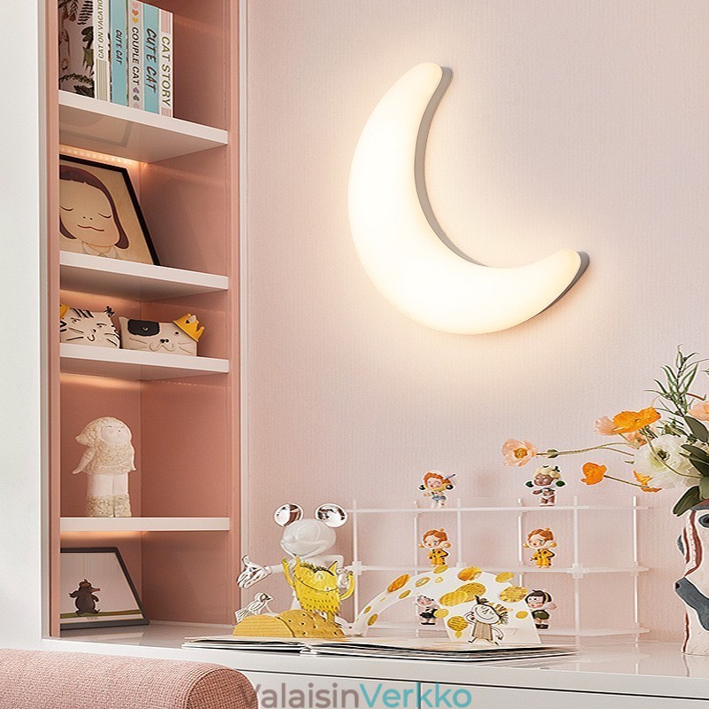 20W Nordic Indoor Moon Shape lastenhuoneen seinävalaisimet kattovalaisimet