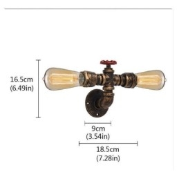 Vintage Retro Water Pipe Industrial Sconces seinävalaisin