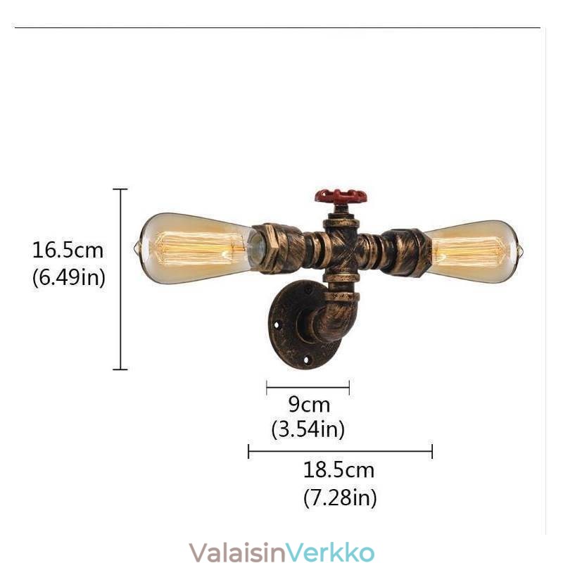 Vintage Retro Water Pipe Industrial Sconces seinävalaisin