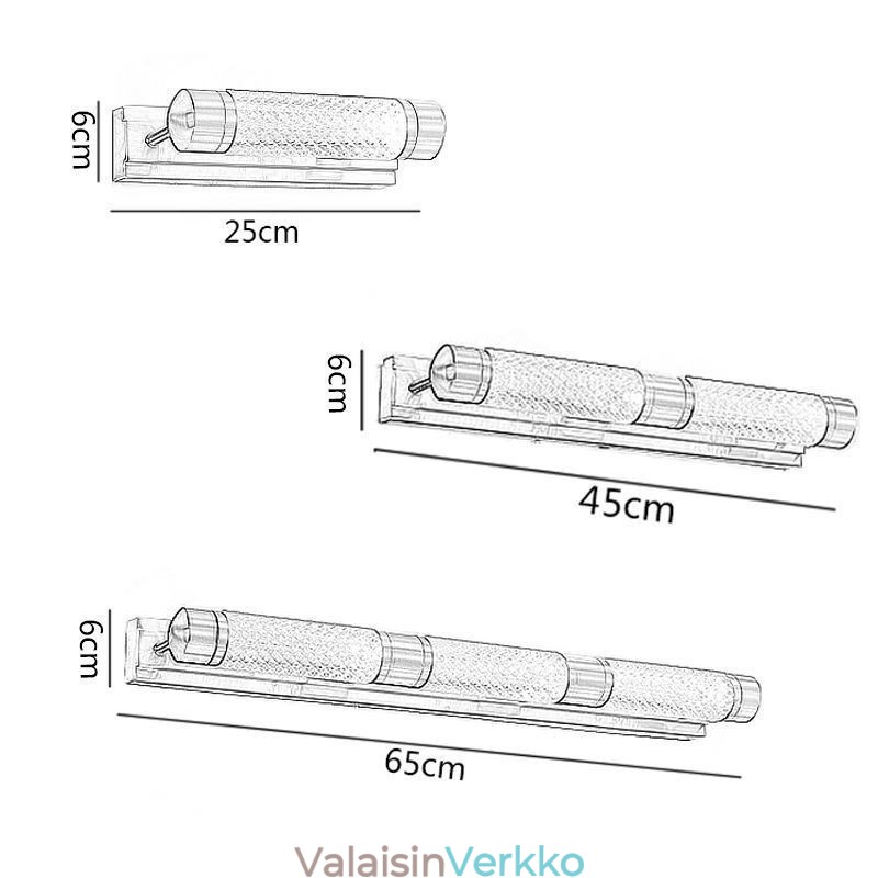 Seinävalaisin messinki akryylisylinteri peili etuvalo