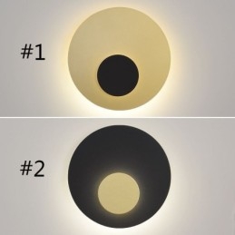 Nordic Wall Light Black Gold Pyöreä täyskuparinen seinävalaisin