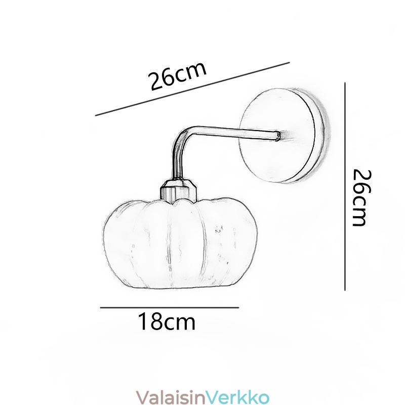 Pumpkin Seinävalaisin Japanilainen Retro Seinävalaisin