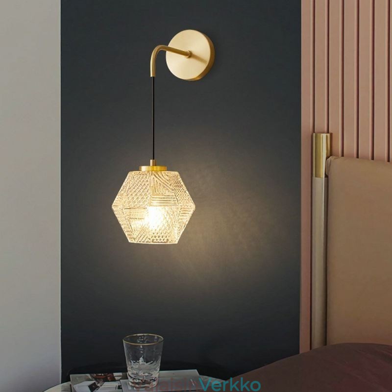 Moderni seinävalaisin Creative lasiseinälamppu