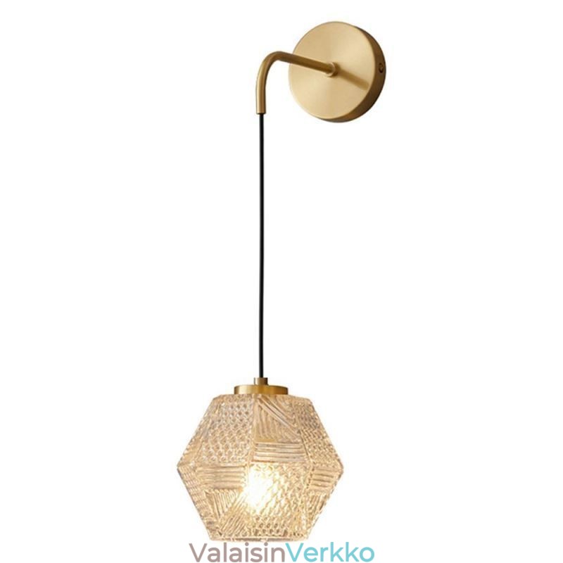 Moderni seinävalaisin Creative lasiseinälamppu