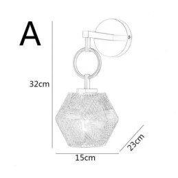 Moderni seinävalaisin Creative lasiseinälamppu