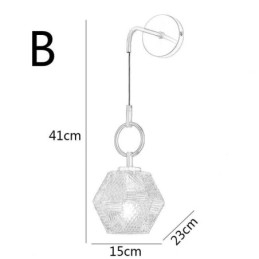 Moderni seinävalaisin Creative lasiseinälamppu