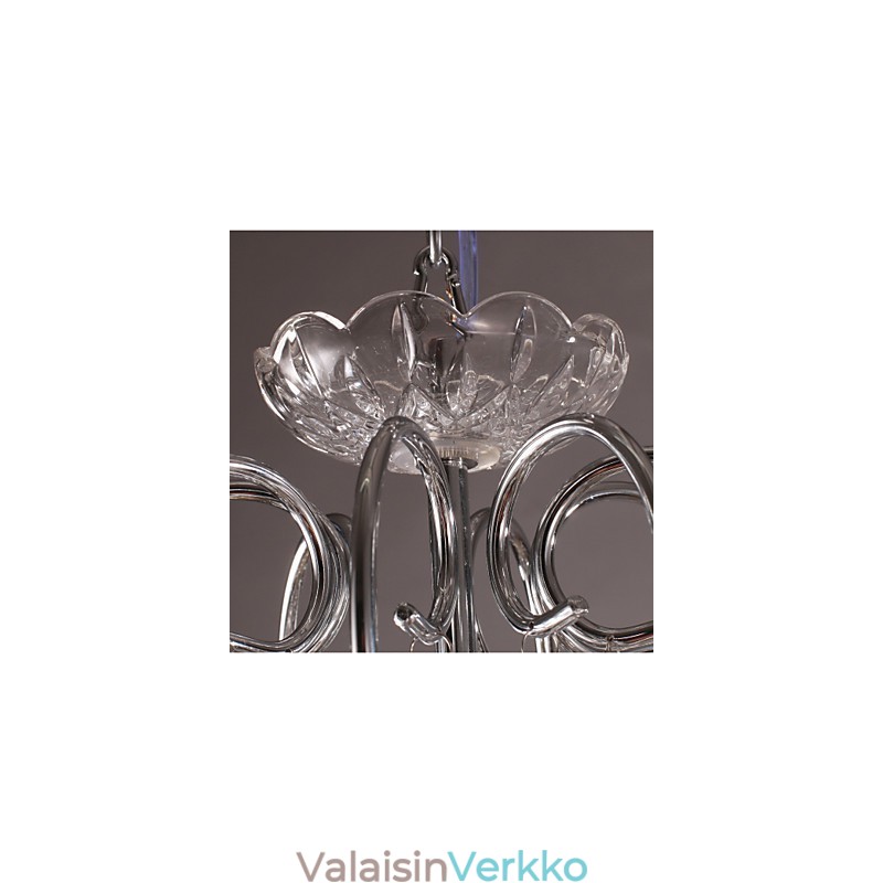 Perinteinen klassinen kristallikromimetallikattokruunu