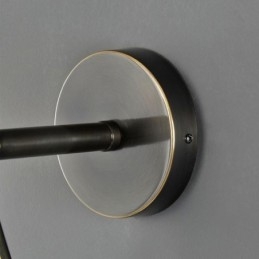 Moderni Globe seinävalaisin lasiseinävalaisin, musta vesipisara-seinävalaisin