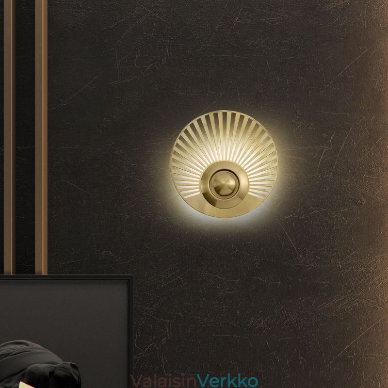 Nordic messinkiseinävalaisin ontto pyöreä valaisin