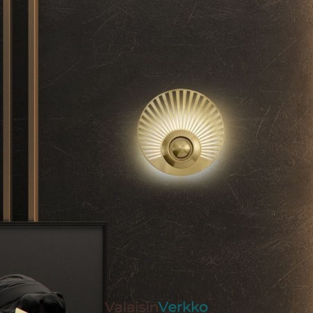 Nordic messinkiseinävalaisin ontto pyöreä valaisin