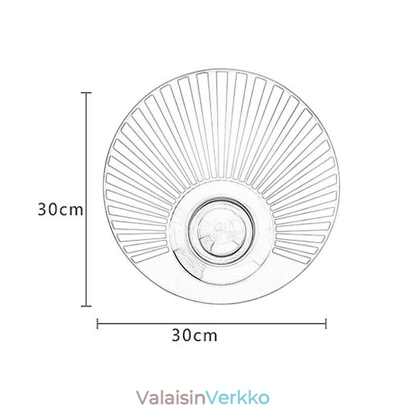 Nordic messinkiseinävalaisin ontto pyöreä valaisin