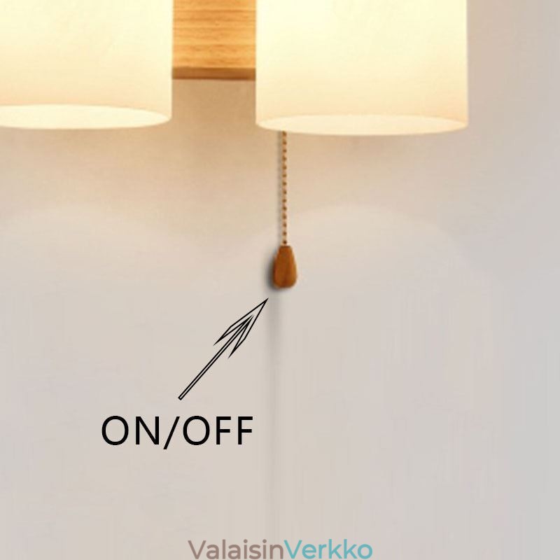 Nordic Wood Seinävalaisin Lasinen lampunvarjostin Valaisin