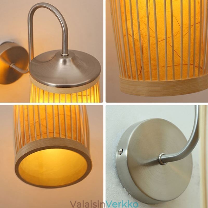 Vyötärörumpu Design seinävalaisin Luova bambuseinävalaisin Vuoteen vierellä portaat maaseudun valaistus