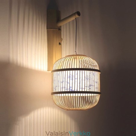 Cage Design seinävalaisin Creative bambusta riippuva seinävalaisin sängyn vierellä koristeellinen valaisin Cage Design seinävalaisin Creative bambusta riippuva seinävalaisin sängyn vierellä koristeellinen valaisin