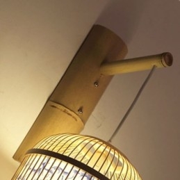 Cage Design seinävalaisin Creative bambusta riippuva seinävalaisin sängyn vierellä koristeellinen valaisin