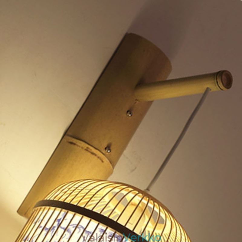 Cage Design seinävalaisin Creative bambusta riippuva seinävalaisin sängyn vierellä koristeellinen valaisin