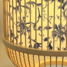 Cage Design seinävalaisin Creative bambusta riippuva seinävalaisin sängyn vierellä koristeellinen valaisin