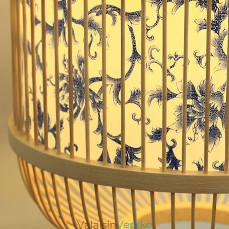 Cage Design seinävalaisin Creative bambusta riippuva seinävalaisin sängyn vierellä koristeellinen valaisin