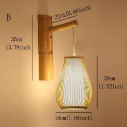 Kudottu bambu seinävalaisin Retro kiinalainen seinävalaistus