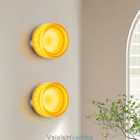 Seinävalaisin Moderni minimalistinen akryyli yksipäällinen pyöreä takorautainen pieni seinävalaisin Seinävalaisin Moderni minimalistinen akryyli yksipäällinen pyöreä takorautainen pieni seinävalaisin