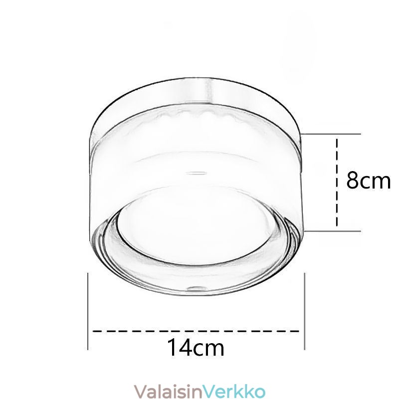 Seinävalaisin Moderni minimalistinen akryyli yksipäällinen pyöreä takorautainen pieni seinävalaisin