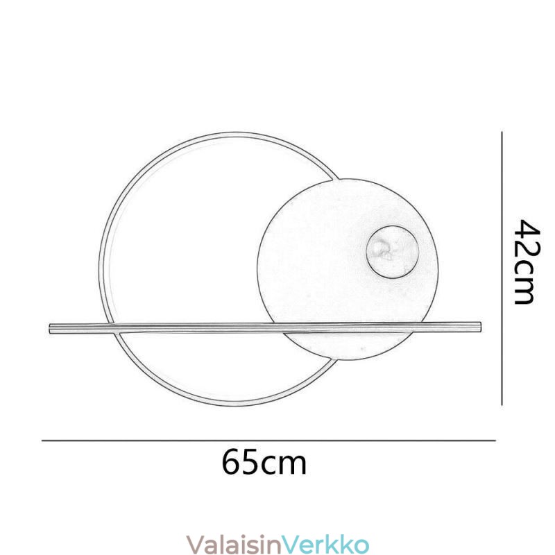 Seinävalaisin Pyöreä Puutarha Takorautainen seinävalaisin