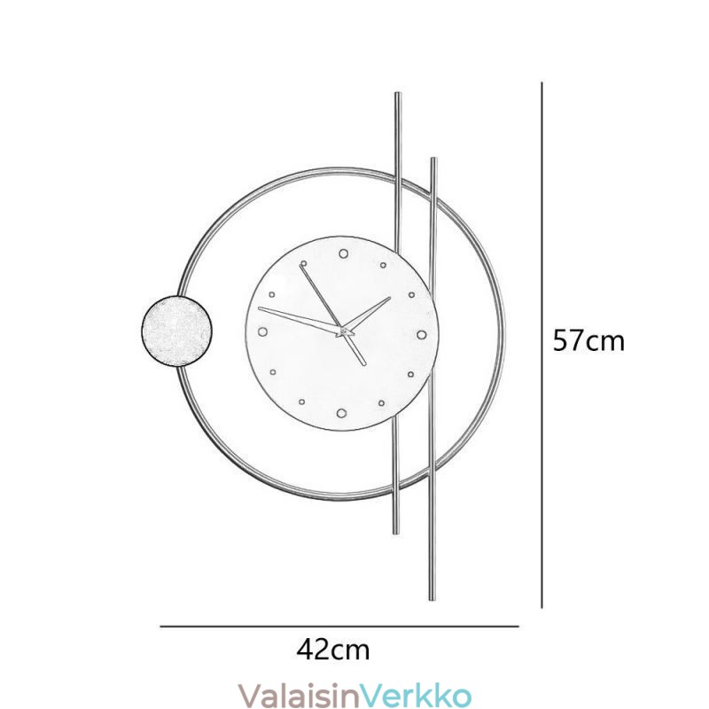 Kellon seinävalaisin Moderni minimalistinen takorautainen seinävalaisin ja