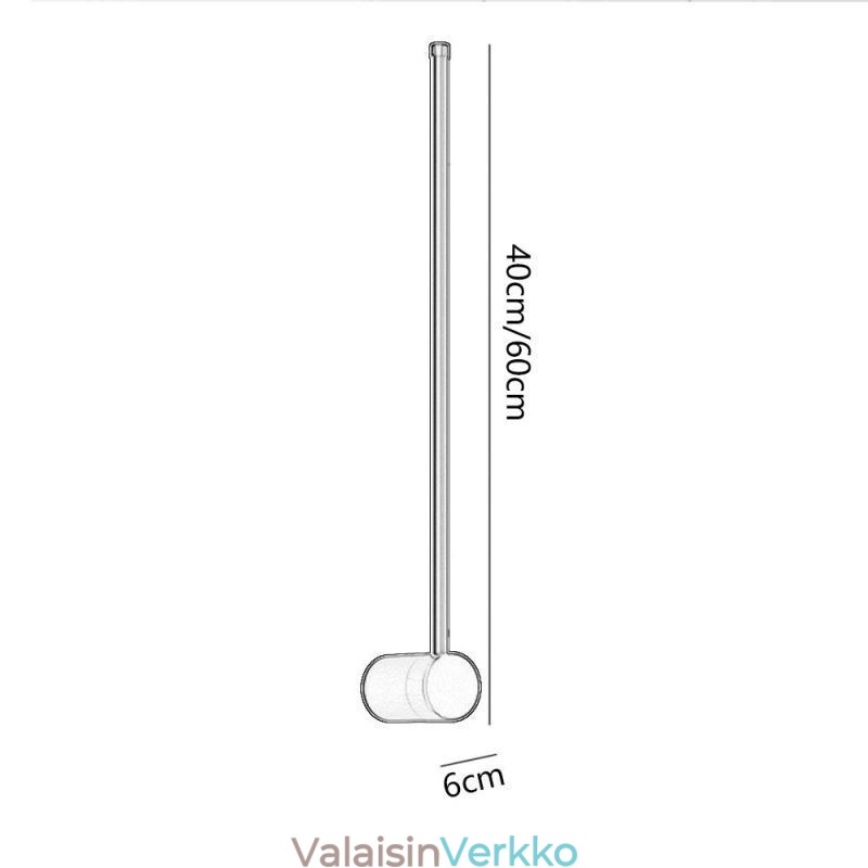 Moderni pitkä seinävalaisin yöpöydän sisustusvalaisin