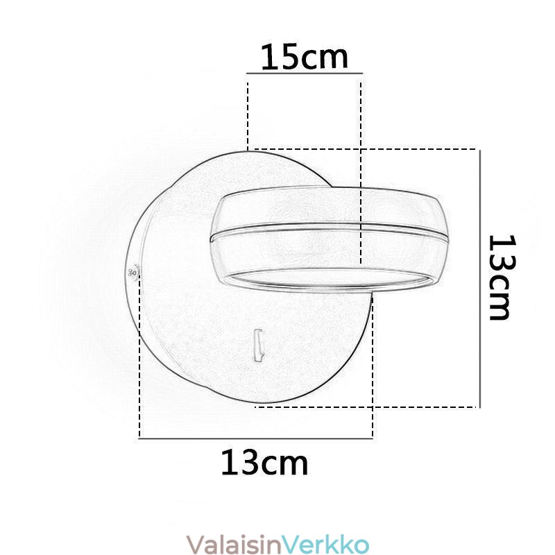 Kääntyvä seinävalaisin Moderni minimalistinen seinävalaisin